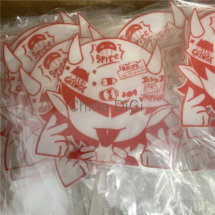 PVC Plastic Promotional Transparent Hand Fan Kpop Custom Printed Logo Mini Handfan