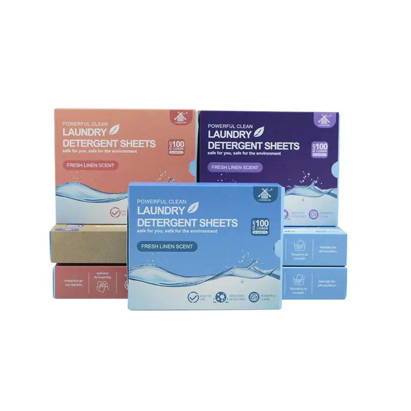 Fully Dissolved Biodegradable Eco Friendly Laundry Detergent Sheets Private Brand