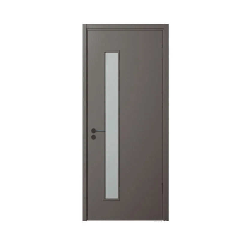 Modern French Glass Door Solid Wood Door Insert Frosted Glass Bathroom Door Designs