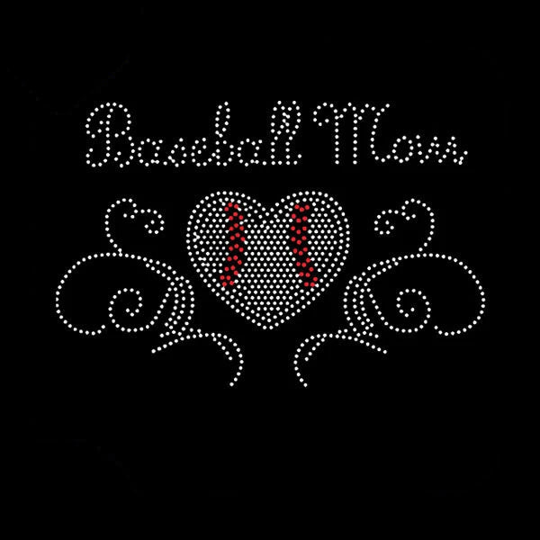 New Design Glass Heat Transfer Rhinestone Motif Transfer for T-shirt with Customizable Size and 12-Facet