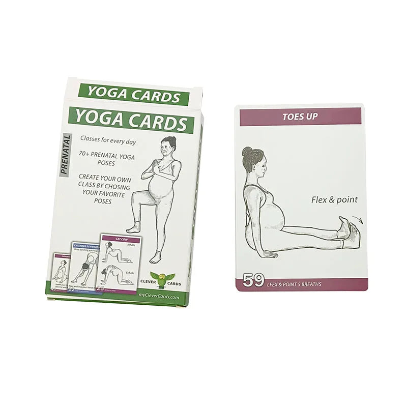 Custom Quality Beginner Instructional Exercise Balance Yoga Playing Cards Waterproof Plastic for Pregnant Women Special