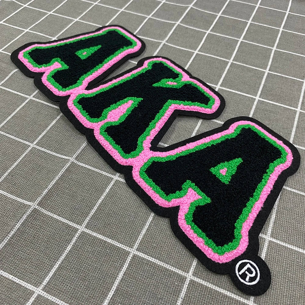 Custom Voles Iron on Patches Embroidery Letter Glitter Chenille Patch