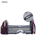 New Portable Foldable Crib Mummy Bag Multi Function Large Capacity Diaper Bag Mother Baby Bag Backpack