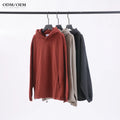 High Quality Hoodie No Drawstring Puff Print Silk Screen Printing Loose Casual Drop Shoulder Boxy Hem Drawstring Design Hoodie