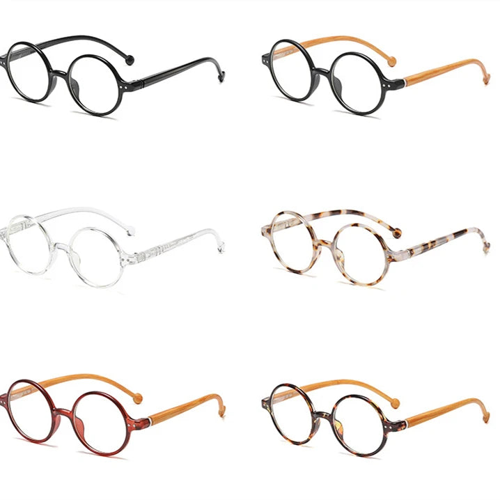 Cheap Stock Women Men Fashion PC Round Frame Oversize Big Anti-blue Light Reading Glasses