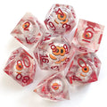 Wholesale Polyhedral Resin Dice Set for D&D Board Games Clear Eye Liquid Core RPG Dice Sharp Bulk Dice