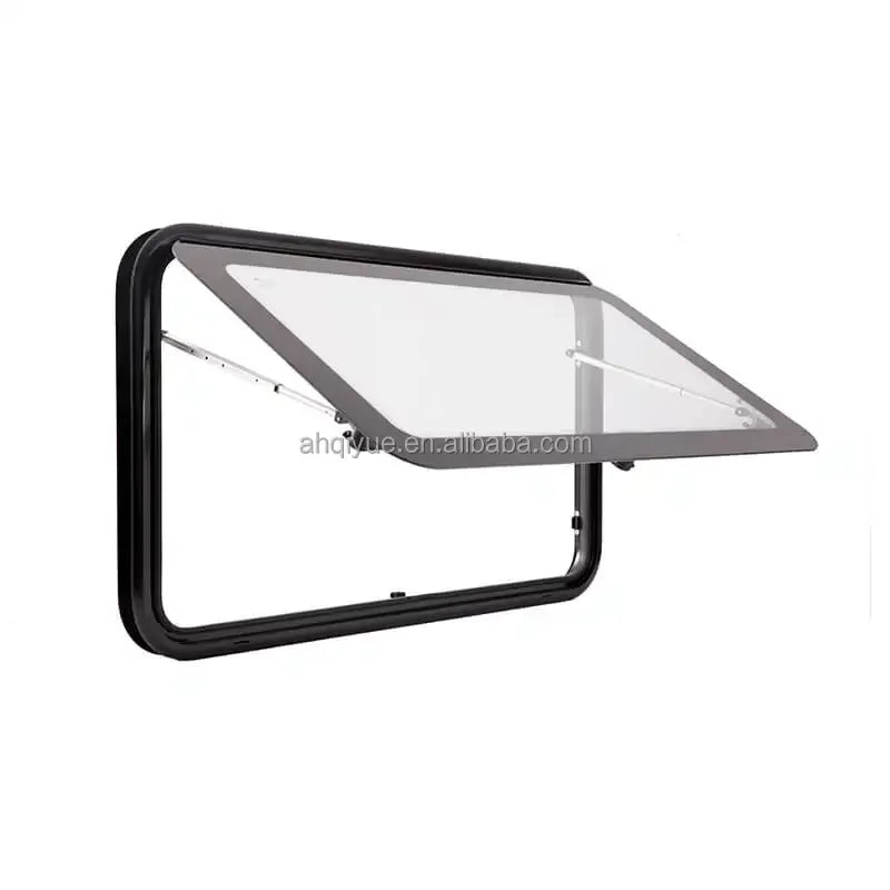600x600mm Factory Price Round Corner RV Motorhome Window with Double Glazing Acrylic Glass for Camping Accessories