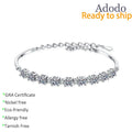 Wholesale Single Row 2.7CT VVS1 GRA Moissanite Bangles Fashion Jewelry S925 Silver Adjustable Bracelet Everyday Wear for Women