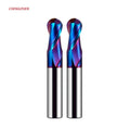 CHENGZHEN HRC65 Ball Nose End Mill - 2-Flute Nano Coated Tungsten Carbide - CNC Router Bit for Metal Processing RoHS