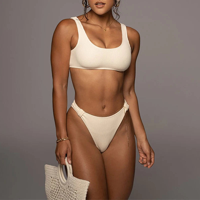 Women Padded Bra and Brazilian Panties Set Bralette Brief Sports Sexy Thongs Panty Girl Fitness Crop Top Underwear Sets