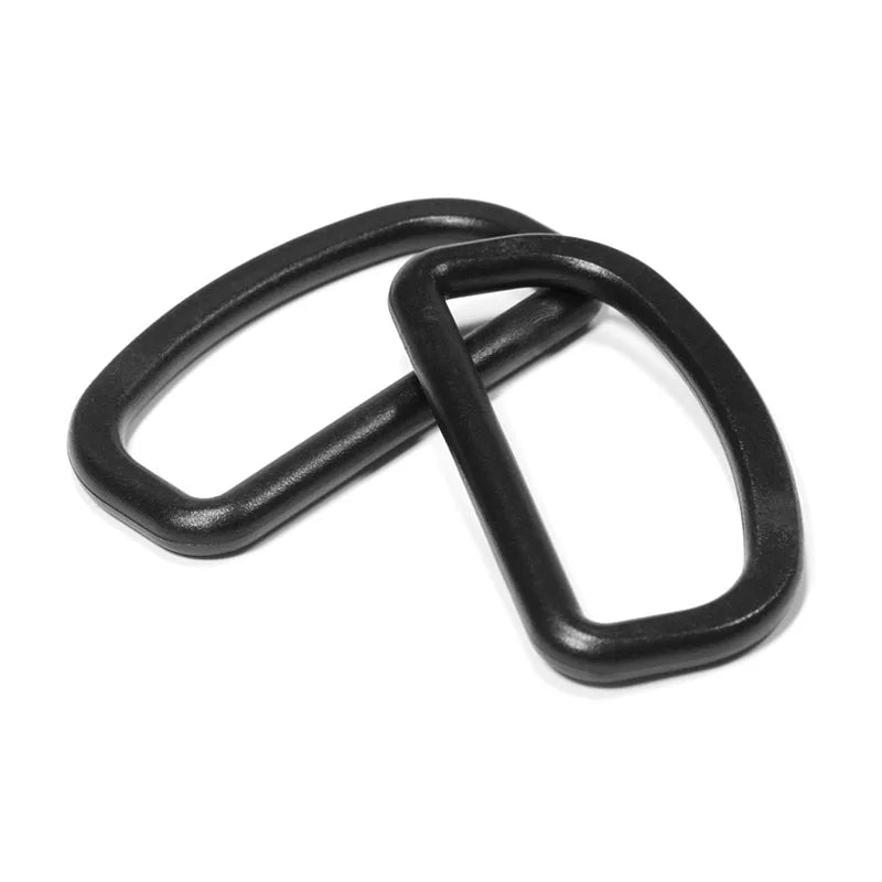 Factory Wholesale Plastic Matte Black D-Rings D Ring Loop Buckle for Bag Backpack