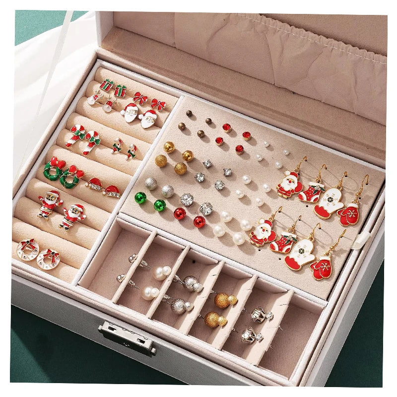 Christmas Style Pearl Rhinestone Earrings for Women Jewelry Wholesale