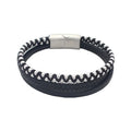 New Design Stainless Steel Leather Bracelet Men