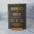 Customizable Gold Foil Stamping Wedding Invitation Card Fashionable Luxury Marriage Paper & Cardboard Greeting Card Printing