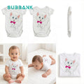Subban Wholesale Sublimation Baby Rompers Blank Newborn Bleached White Bodysuit Custom DIY Heat Transfer Infant Clothes for Gift