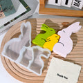 Diy Silicone Mold Cute Cuddle Rabbit a Plaster Candle Doll Easter Decoration