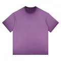 Wholesale Men's Vintage Short T-Shirts 100% Cotton Woven Heavyweight Summer Street Wear Solid Breathable Quick Dry 240g