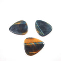 Huiying In Stock Natural Gemstone Material Custom Blue Tiger Eye OEM Guitar Accessories Pick