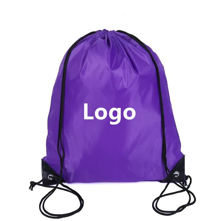 Cheap Travel Portable Beach Waterproofing Multi Color Portable Custom Printed Logo Drawstring Backpack Bag With Custom Logo