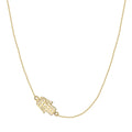 2024 Summer Fashion Hand Hamsa Shape Necklace Jewelry 925 Sterling Silver Light Luxury Gold Plated Necklace Jewelry for Women