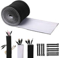 Flexible Neoprene Cable Sleeve Wrap Cover Organizer Hook and Loop Cable Management Sleeve