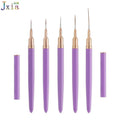 Hot Selling Manicure Purple Metal Handle Liner Drawing Tool Nail Art Striping Gel Painting Brush