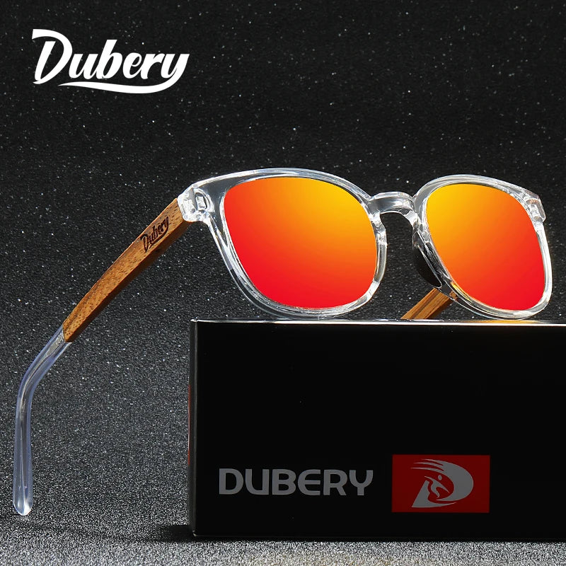 DUBERY OFFICIAL Men's Wooden Shades Sunglasses Polarized Lens Fashion 2026 Sunglasses UV400 Unisex Custom Sunglasses 2026