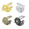 Quartz Black Carved Roman  Series Imply Nostalgia Flip Cover Men's  Necklace Pocket Watch Factory