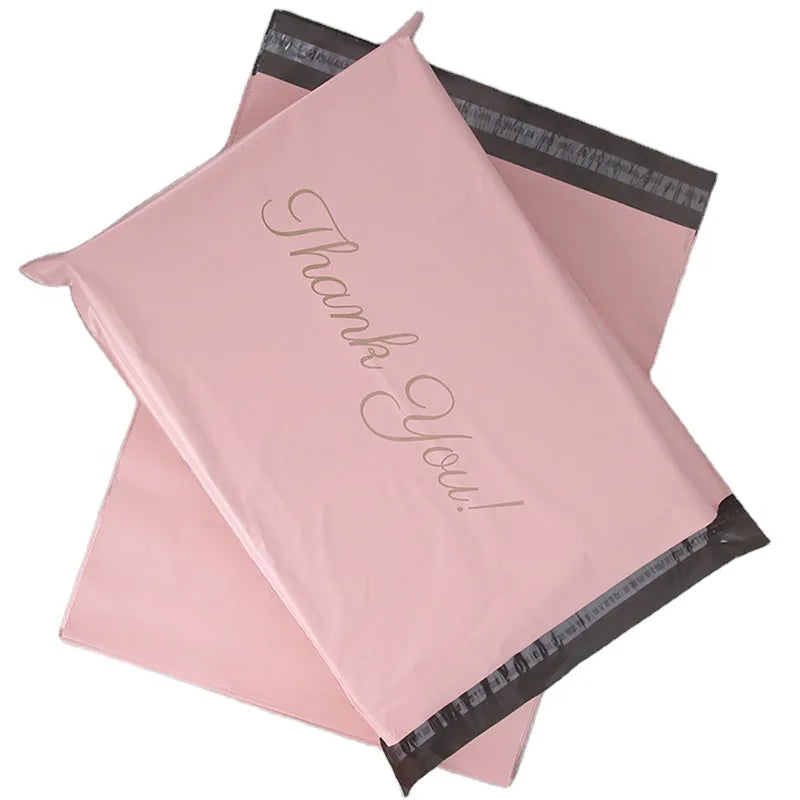Custom Packaging Logo Printing Plastic Bag Packaging Shipping Pink Color Postage Mailing Poly Bags for Clothing