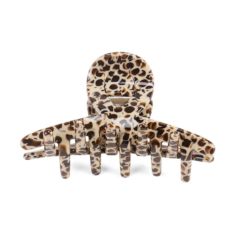 Fashion Leopard Hairgrip Hair Claw New Girl Acetate Claw Clip Elegant Hair Clip for Women