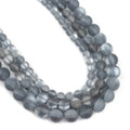Wholesale 6/8/10mm Dull Polish Matte Black Semi Gemstone Loose Glitter MoonStone Round Austrian Crystal Beads for Jewelry Making