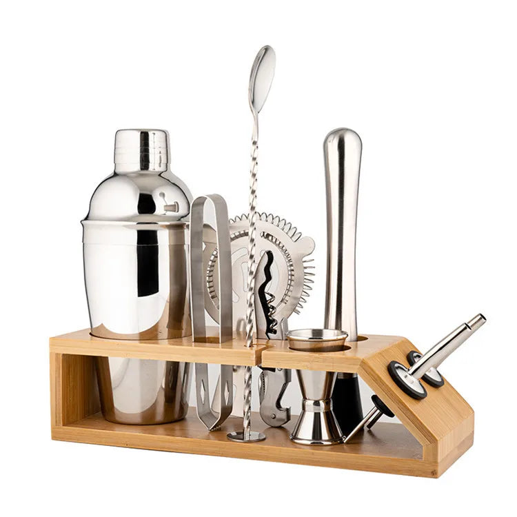 Cocktail Martini Shaker Glass Shakers Stainless Steel Bar Tool Accessories Custom Laser Logo Durable Modern