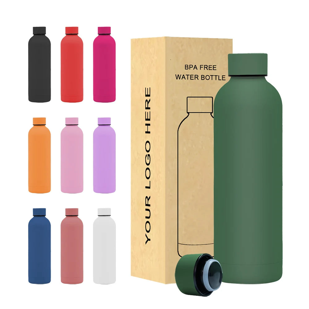 BPA-Free Double Wall Vacuum Insulated Stainless Steel Tumbler Custom Logo Reusable Sports Gym Thermal Flask for Water Drink for
