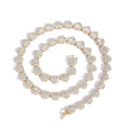 Stocks baguette Cz Stone 8*9MM Heart Shape Brass Chain Necklace