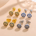 Minimalist Classic Evil Eye Earrings/Rings/Bracelets/Necklaces Copper Micro-pave Zircon Lucky Turkey Jewelry Set