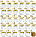 Wholesale Unique 45ml Party Favors Party Favors Honey Jar Mini Hexagons Glass Honey Jar With Wooden Dipper