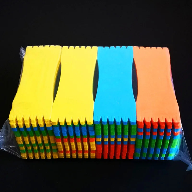 100pcs Round EVA Foam Wire Board Winding Line Board Hook Rig Winder Keeper Leader Bobbins Spools Fishing Line Accessories