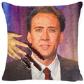 Custom Square Modern Home Sequin Reversible Sublimation Pillow Case Cushion Cover Nicolas Cage Design Anti-Static Anti-Dust Mite