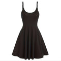 Women's Dresses Plus Size Casual Summer Off the Shoulder a Line Midi Adjustable Halter Dress Customizable