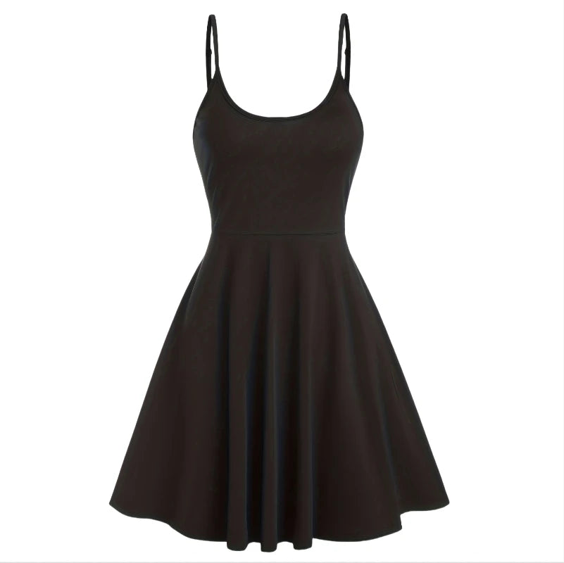 Women's Dresses Plus Size Casual Summer Off the Shoulder a Line Midi Adjustable Halter Dress Customizable