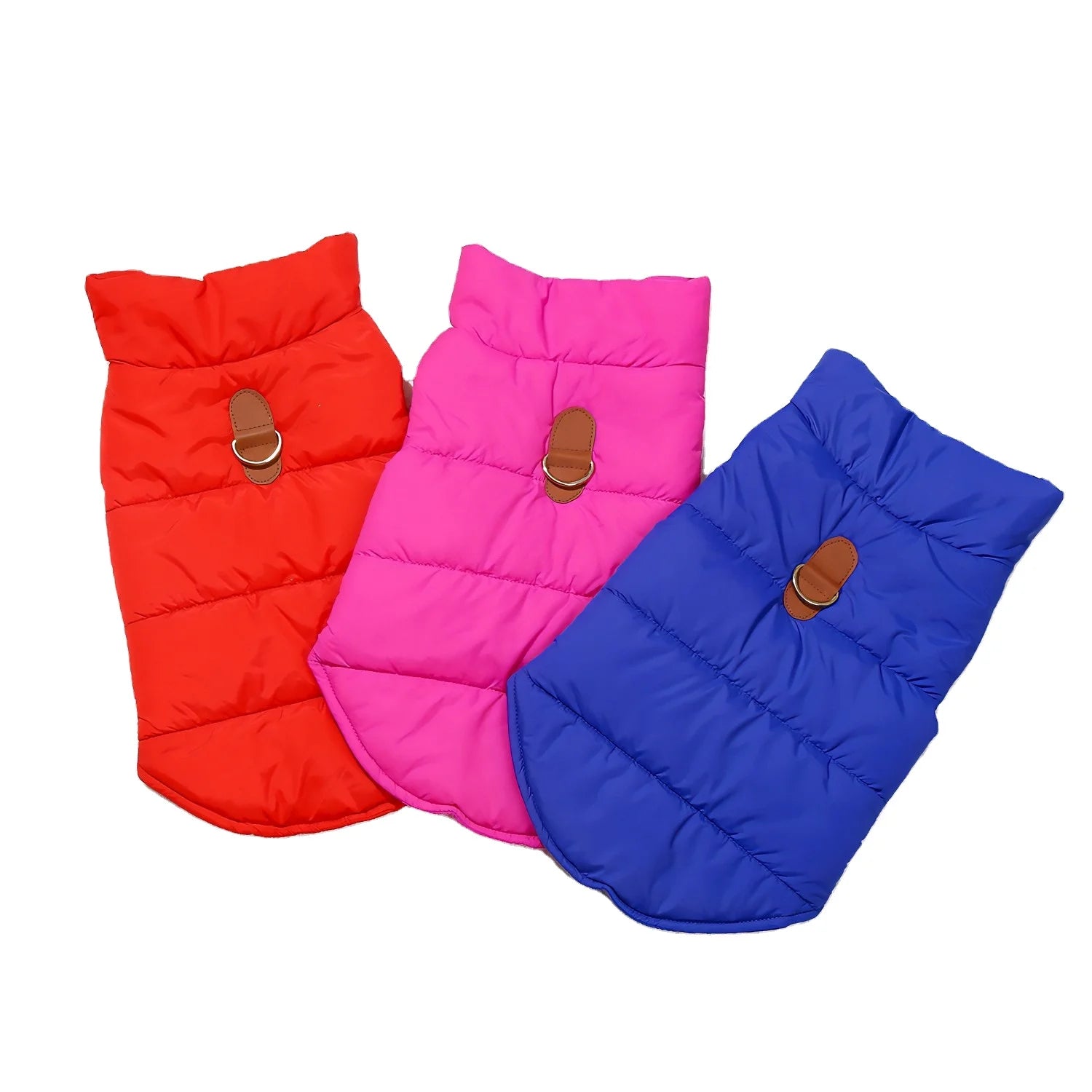 Wholesales Stocked New Winter Dog Pet Warm Waterproof Puffer Coat Down with Leash Ring