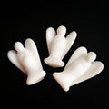 2026 Animal Crystal Craft Palm Angel Wing Large Raw White jade Gemstone Carved Crystal Angel Figurine Quartz Angel Crafts