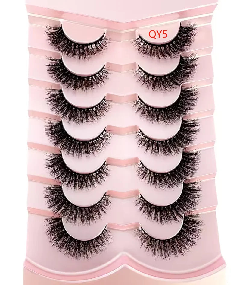 NEW 7pairs False Lashes Thick Long False Eyelashes Dramatic Lashes 3D Faux Mink Eyelashes Wholesale Full Strip Lashes Makeup