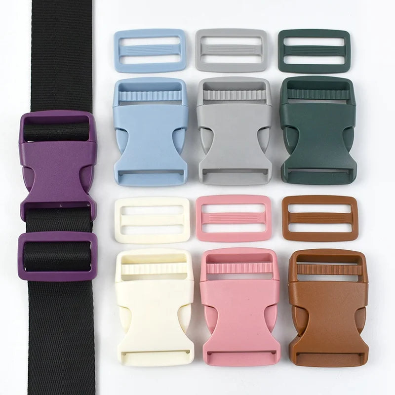 Deepeel BK459 38mm Tri-Glide Bag Buckle Luggage Pet Accessories Simple Quick-Release Plastic Fastener Adjustable Connect Buckle