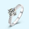 Wholesale Price GRA Certified Moissanite Diamond Ring 925 Sterling Silver 1 Carat Engagement Ring Women
