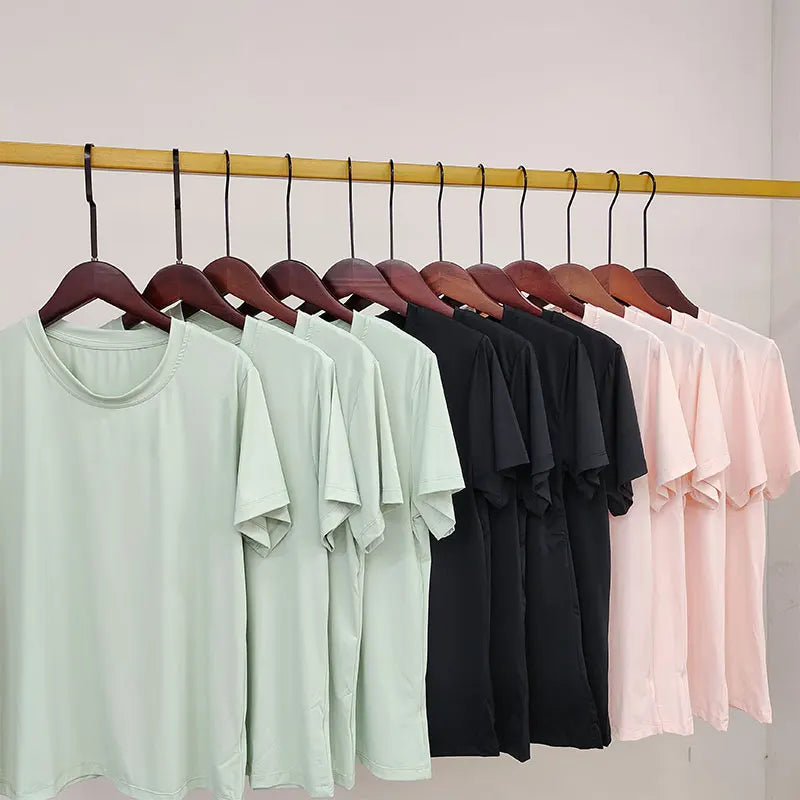 Summer Comfortable Breathable New Simple Style Ice Feel Equestrian Clothing Women Anti-UV Fabric Quick Dry Short Sleeves Tops