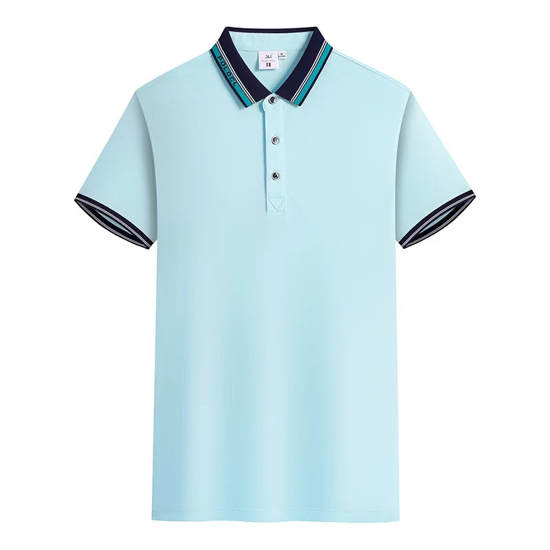 High Quality Customized Golf Shirts Short Sleeve Jersey Solid Color Oversize With Neck