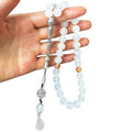 Professional Wholesale Luxury Religious Gold/Silver Plated Greek Agate Muslim Rosary Prayer Beads Tasbih Beaded Bracelet