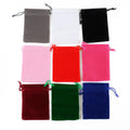 Watch Jewelry Wrapped Velvet Drawstring Pouch Bags Stock Red Assorted 9 Colors 7*9CM Jewelry Packaging Velvet Bags