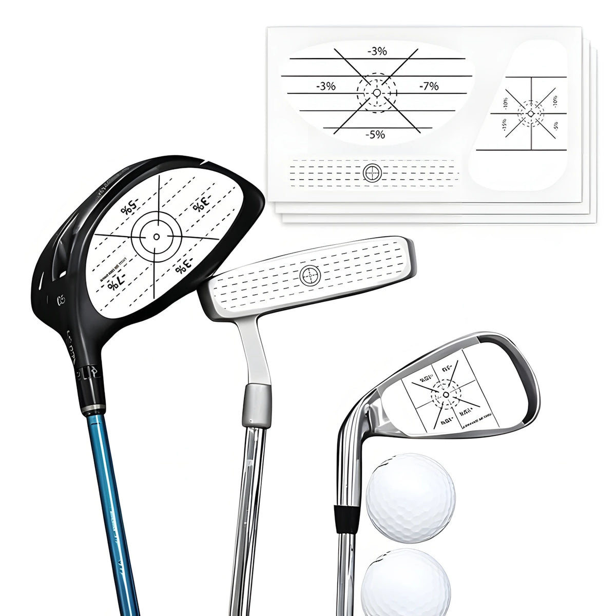 OEM &ODM Golf Training Target Label Woods Irons and Putters Impact Stickers Training Aid Golf Impact Tape